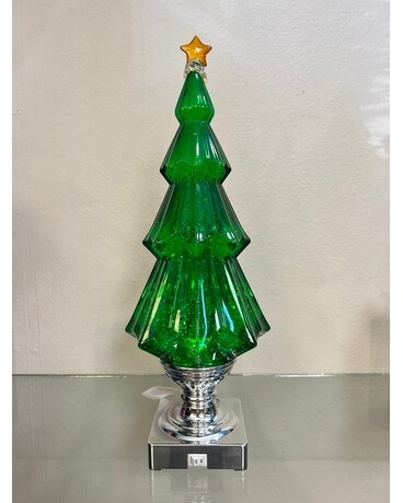 Swirling Glitter Tree - Green Gifts