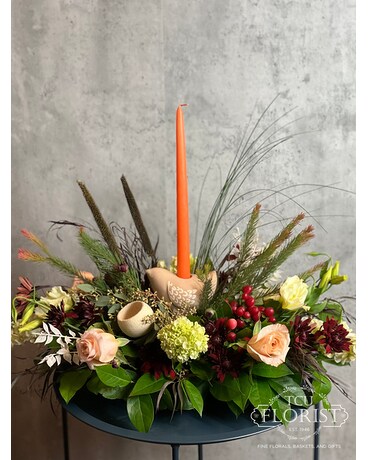 Thanksgiving Harvest Centerpeice Flower Arrangement