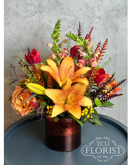 Copper Sunset Flower Arrangement