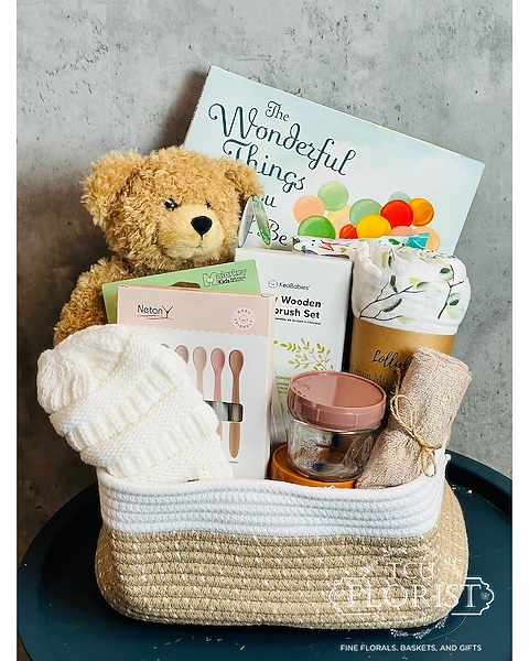 Fill The Basket Baby in Fort Worth TX TCU Florist Flower