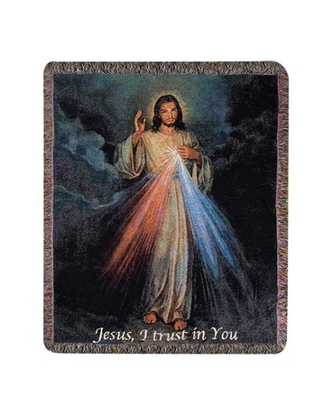 The Divine Mercy Tapestry Throws Funeral Arrangement
