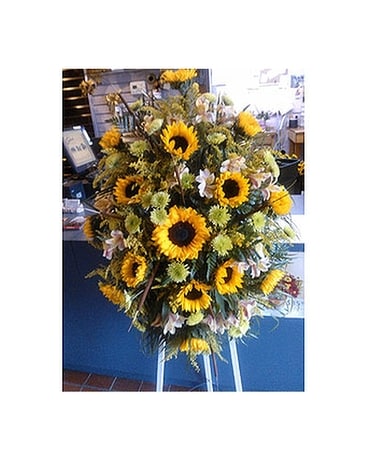 Sunflower Easel Flower Arrangement