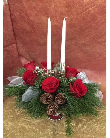 Shining Bright Snowflake Centerpiece Flower Arrangement