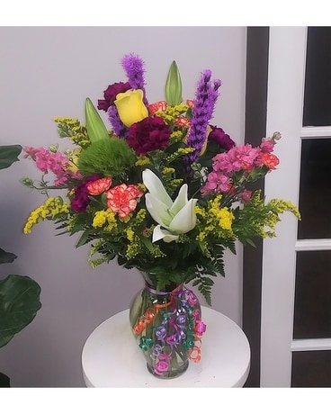 small mixed vase arrangement Flower Arrangement