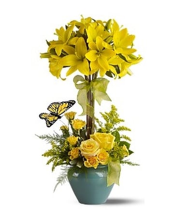 Lily Topiary Deluxe Flower Arrangement
