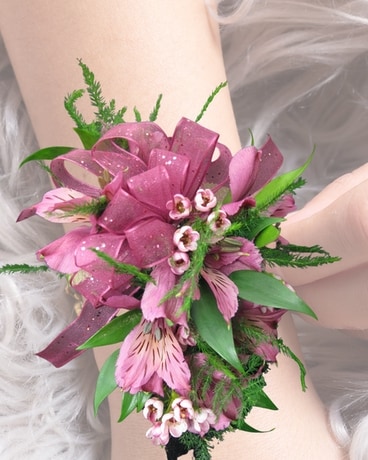 Pink Alstroemeria Corsage in Wichita KS - Tillie's Flower Shop