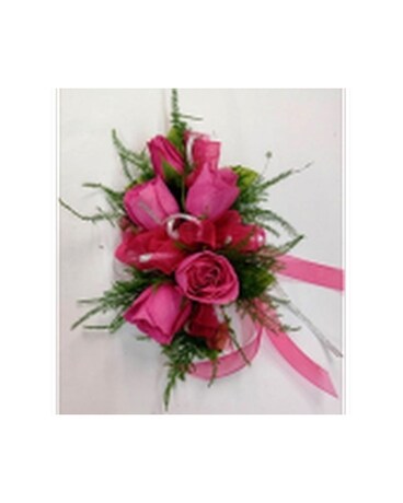 hot pink corsage