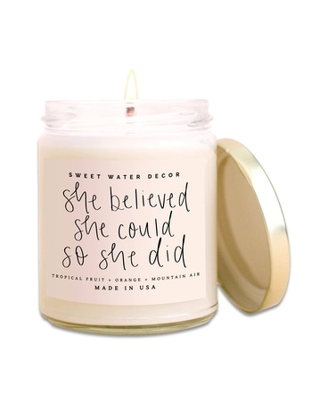 She Believed She Could Jar Candle
