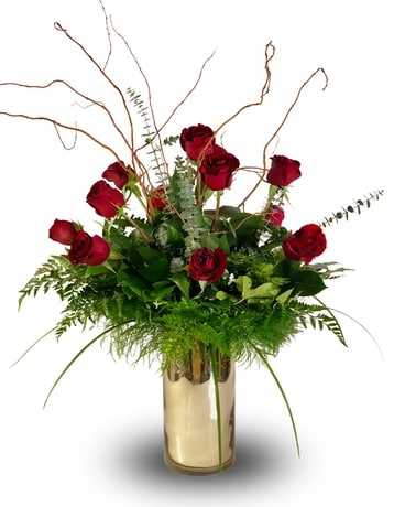 Heart of Gold Roses Flower Arrangement