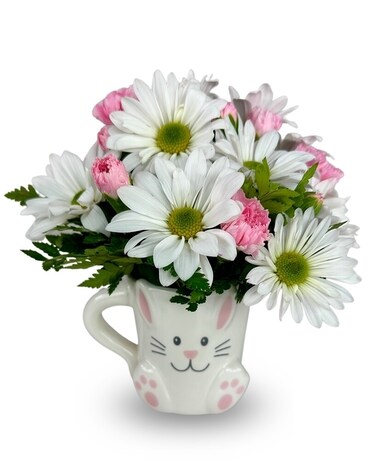 Bunny Mug Flower Arrangement