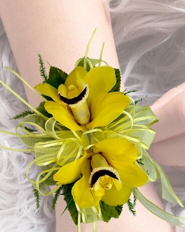 Double Mini Cymbidium Corsage Corsage