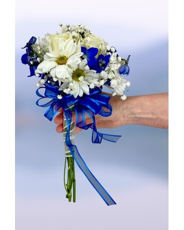 Blue and White Handheld Bouquet