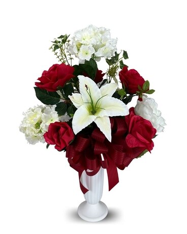 Red & White Flower Arrangement