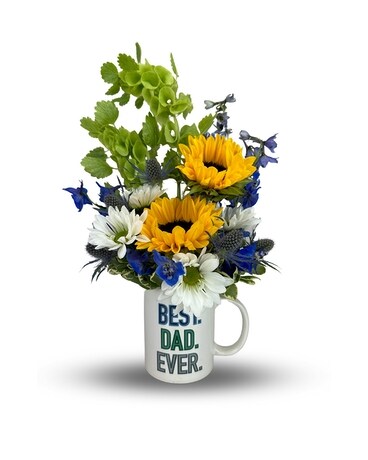 Father's Day Mug Flower Arrangement
