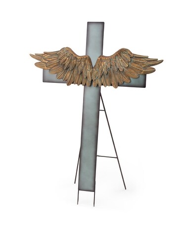Cross with Angel Wings Easel Gifts
