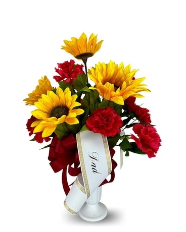 Memorial Vase for Dad Flower Arrangement