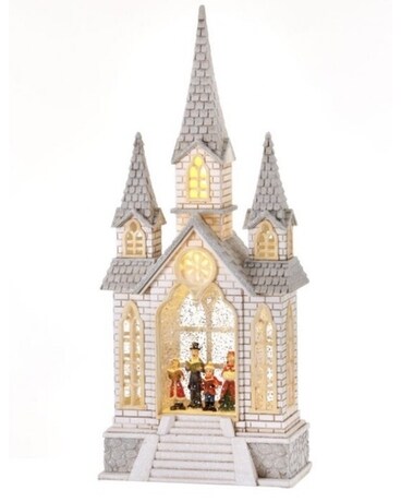 Church with Carolers LED Water Globe Gifts
