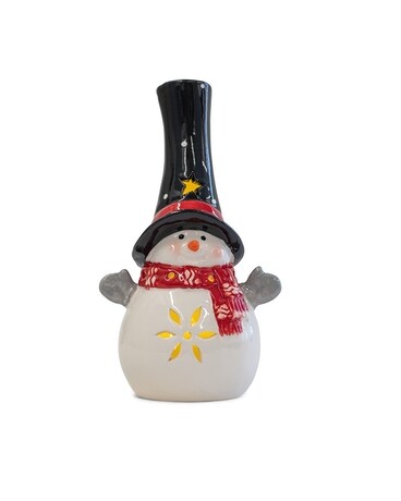 Smiling Snowman Ceramic - Lights Up Gifts