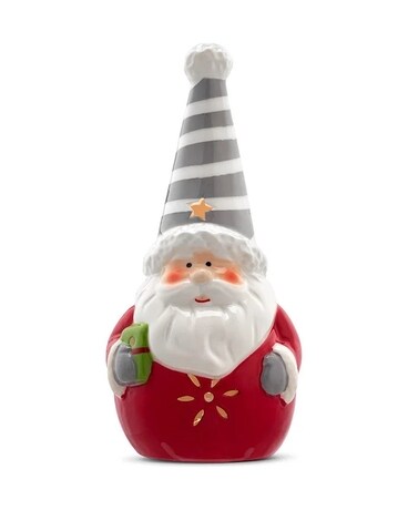 Ceramic Santa With Stripe Hat - Lights Up Gifts