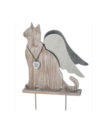 Remembrance Cat Staked Sign Flower Arrangement