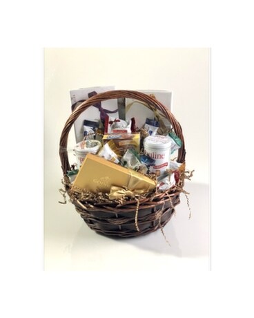 Chocolate Lover's Basket Flower Arrangement
