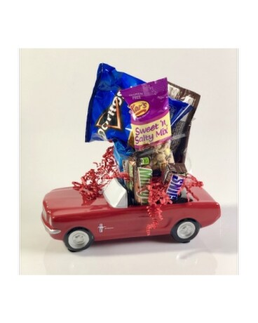 Mustang Snacktime Flower Arrangement