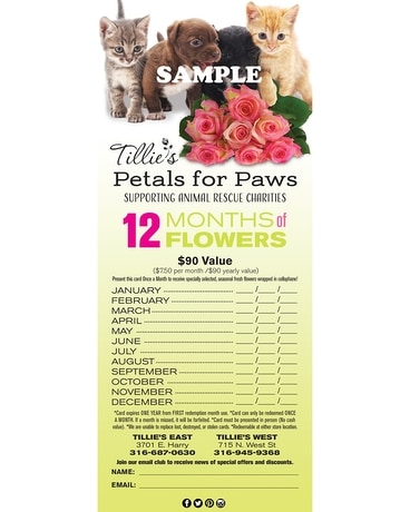 Petals for Paws Card Gifts
