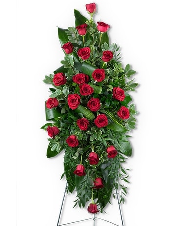 Abiding Love Standing Spray Funeral Arrangement