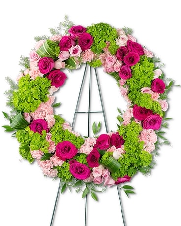 Eternally Grateful Wreath Funeral Arrangement