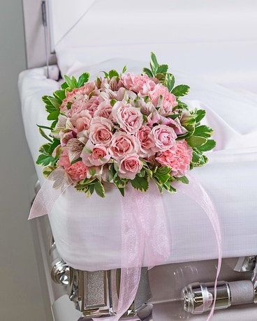 Singing with Angels Casket Nosegay Funeral Arrangement
