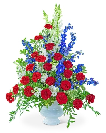 Valiant Honor Urn Funeral Arrangement