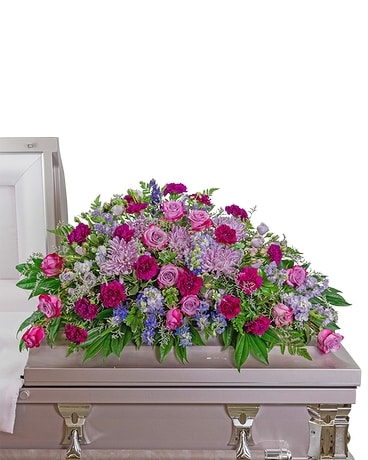 Gracefully Majestic Casket Spray Funeral Arrangement