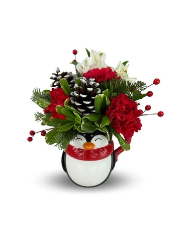 Happy Penguin Flower Arrangement