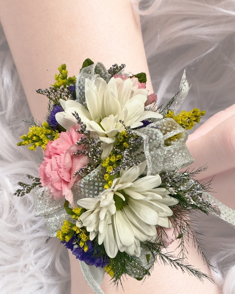 Spring Mix Flower Corsage in Wichita KS - Tillie's Flower Shop