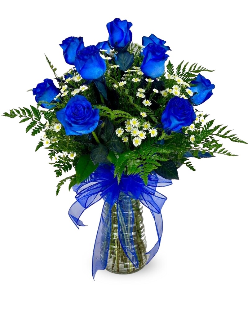 Blue Dyed Roses in Wichita KS - Tillie's Flower Shop
