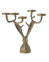 Bunny Candelabra Alone as gift no flowers size,  inches height and  inches wide.
