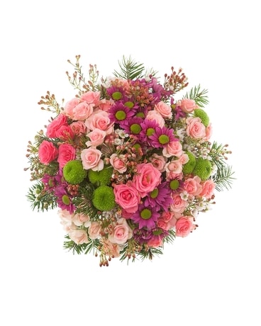 Shades of Pinks & Purples size,  inches height and  inches wide.