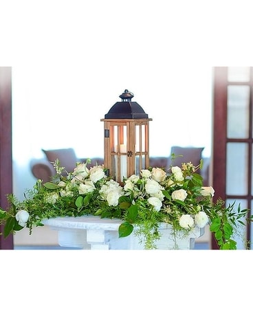 Serenity Lantern Bouquet Sympathy Arrangement