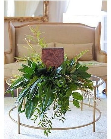Serenity Greenery Urn Design Funeral Arrangement