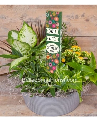 You Are Amazing Art Pole Planter Plant