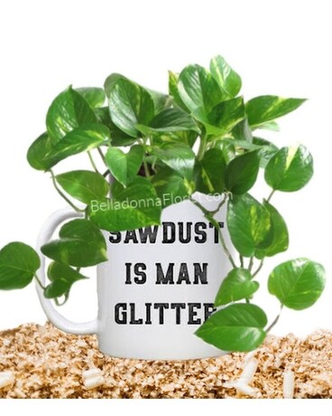 Man Glitter Mug Plant