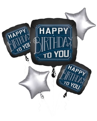 Dapper Birthday Celebration Balloon Bouquet Balloon Bouquet