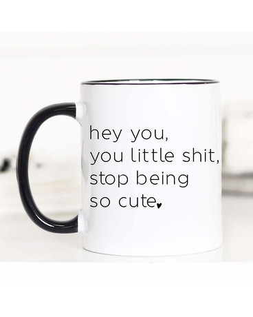 Little Sh#@t Mug with Flowers Flower Arrangement