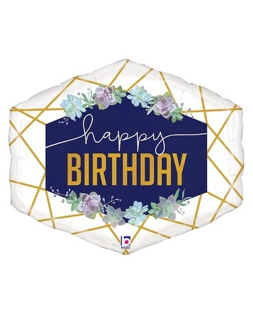 Geo 30in Birthday Elegance Balloon Balloons