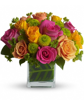 Color Me Rosy Flower Arrangement