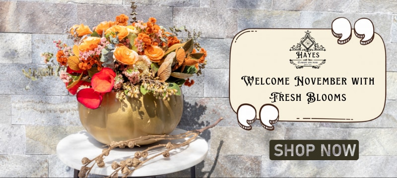 Welcome November with Fresh Blooms: Order from Hayes Florist Today!