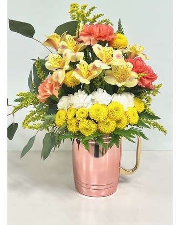 Copper Mug Flowers Flower Arrangement