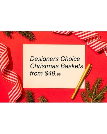 Designer's Choice Xmas Baskets Flower Arrangement