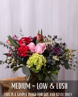 Medium Low & Lush size,  inches height and  inches wide.