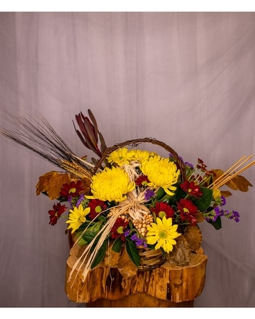 Harvest Basket Flower Arrangement
